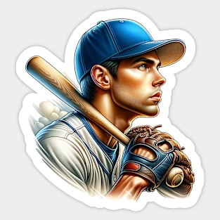 Baseball Player Sticker